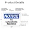 Signmission No Glassware Allowed, 10 in W x Rectangle, Aluminum OS-2PACK-NS-A-710-L-14635 - alternate 2